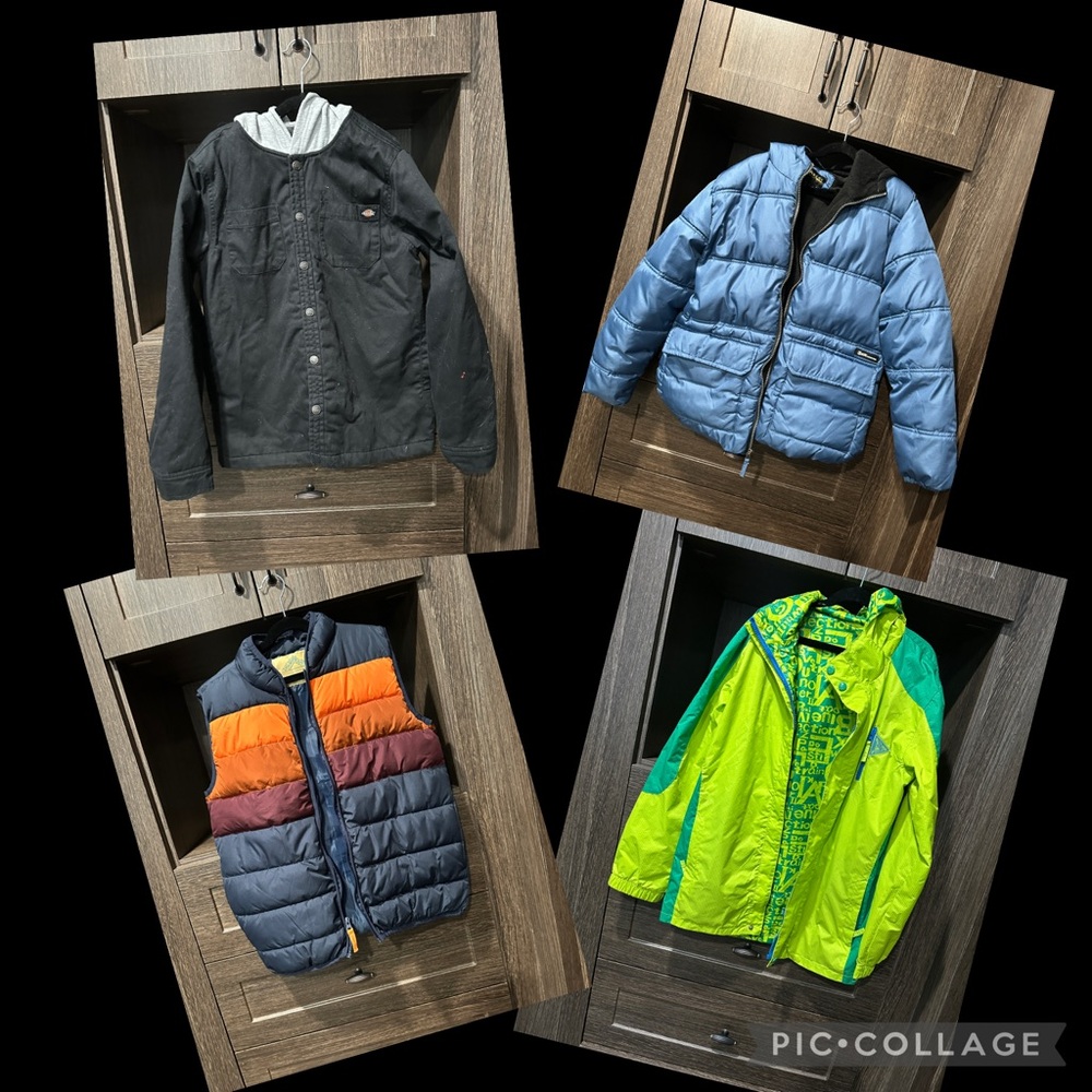 Colorful Jacket and Vest Collection - Boys Large - 4 pieces LOT!